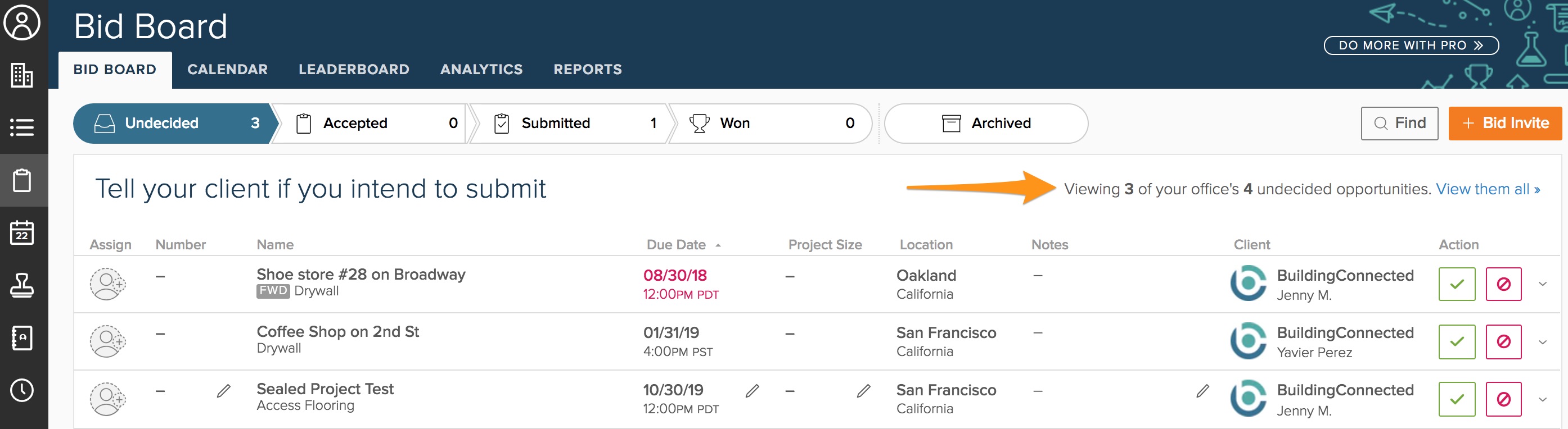 How To Filter Bids In Your Bid Board Bid Board Pro 