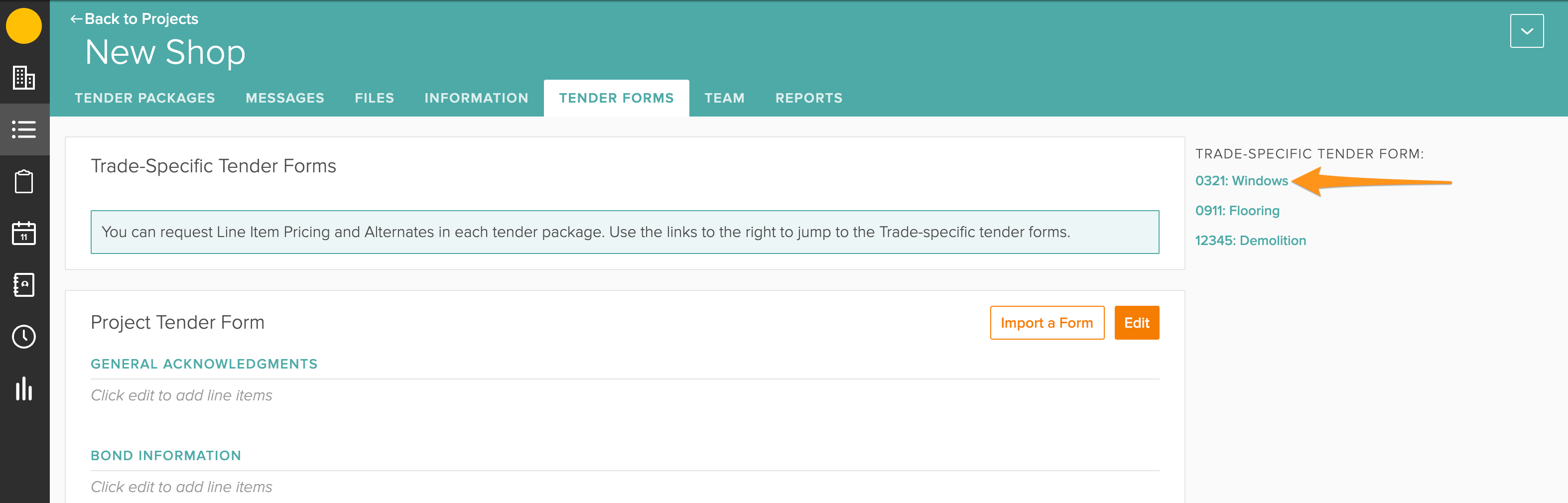 trade specific tender forms overview bc pro buildingconnected au buildingconnected